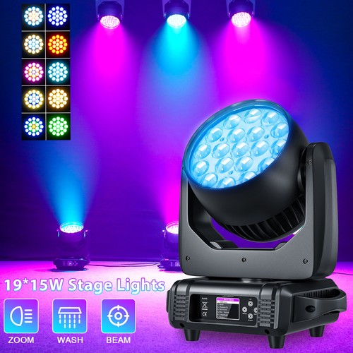 19x15w rgb led testa mobile - rgb,